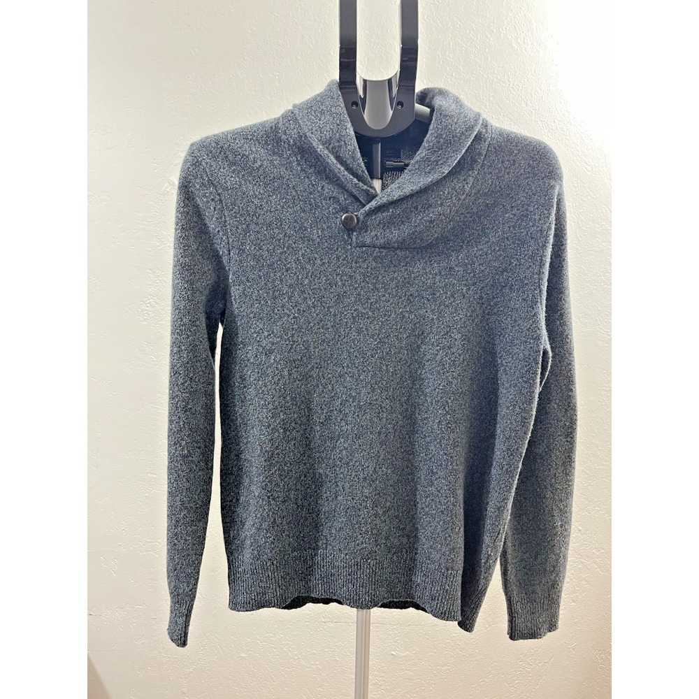 Banana Republic Mens‎ Green And Grey Italian Yarn/Merino Wool Sweater XS
